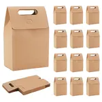 Rectangle Kraft Paper Gift Bags with Hole Handle