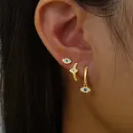 Stylish S925 Silver Devil Eye Earrings Set Unique Gift