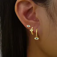 Stylish S925 Silver Devil Eye Earrings Set Unique Gift