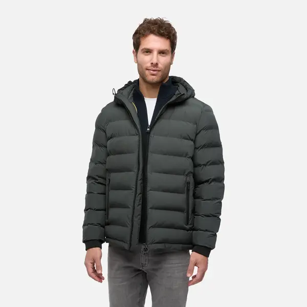 Grey Men's Quilted Jacket Geox Spherica - Men's