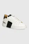 Kožené tenisky Philipp Plein Hexagon Phantom Kicks bílá barva, USC0565 PLE025N 01