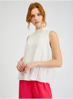 Orsay Bílá dámská plisovaná halenka - Dámské