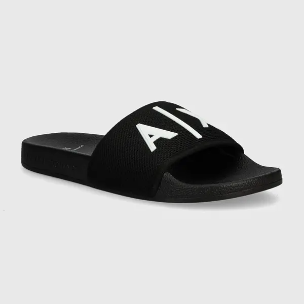 Pantofle Armani Exchange pánské, černá barva, XUP001 XV820 S277