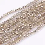 Transparent Painted Glass Beads Strands