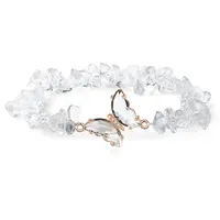 Fashionable Natural Quartz Crystal Chips Beaded Bracelets