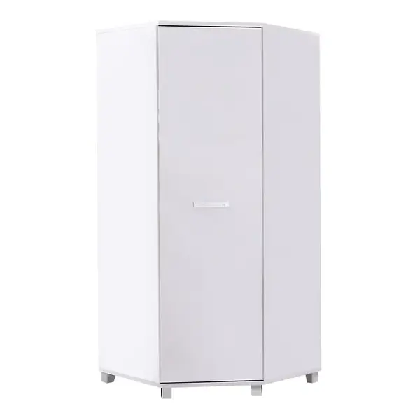 Rohová šatní skříň Maximus M34 Barva korpusu: Bílá