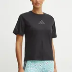 Bavlněné tričko adidas ZNE černá barva, JE7846
