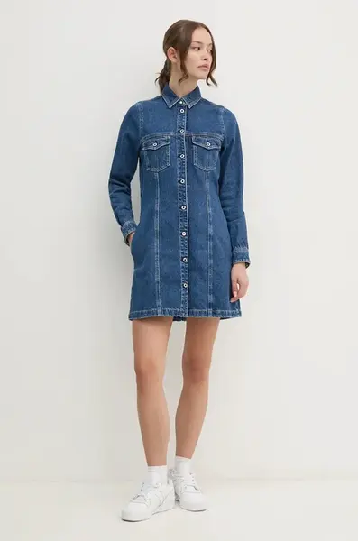 Džínové šaty Red Bull Racing x Pepe Jeans modrá barva, mini, RL950001R13