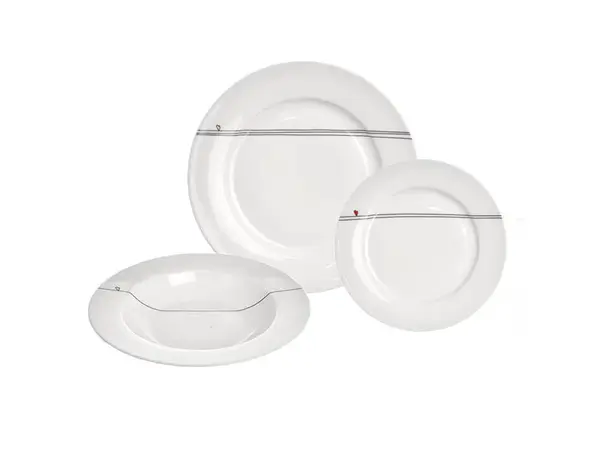 Sada jídelní ORION Srdíčka xks - rozbaleno - JEN 5x hlubokách talířů