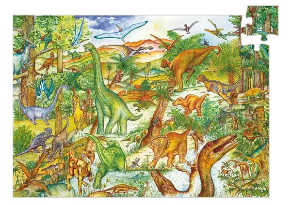 DJECO Obrázkové puzzle Dinosauři - 100 pcs