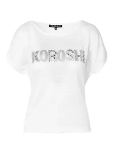 KOROSHI Tričko  čierna / biela