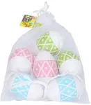 Vajíčko W044995 dekorační plastové barevné 4x6 cm, 6 ks