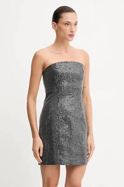 Šaty Rotate šedá barva, mini