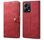 Lenuo Leather flipové pouzdro pro Xiaomi Redmi Note 12 Pro+ 5G červená