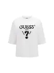 GUESS Tričko 'AURELIE'  čierna / biela