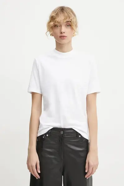 Bavlněné tričko Filippa K bílá barva, 30611