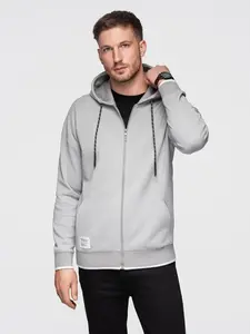Ombre Men's softly structured hooded sweatshirt - grey
