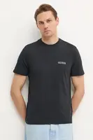 Bavlněné tričko Guess černá barva, s potiskem, U4BM03 KCAM1