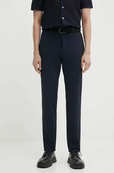 Kalhoty Theory pánské, tmavomodrá barva, přiléhavé