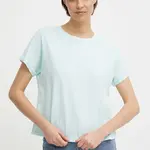 Bavlněné tričko Pepe Jeans LIU tyrkysová barva, PL505832