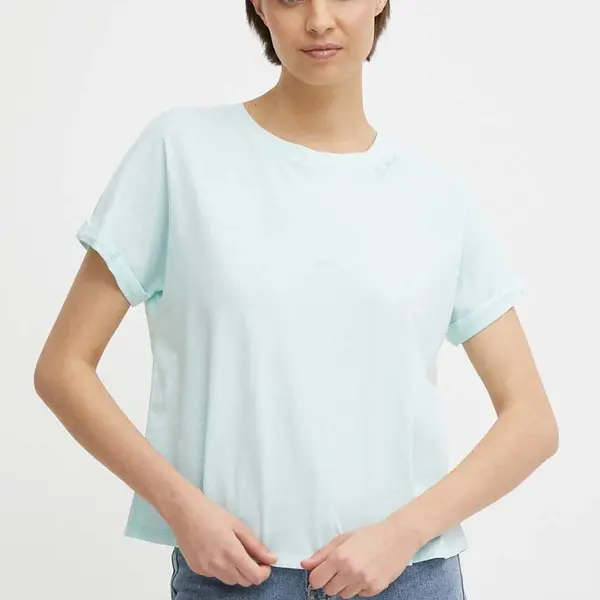 Bavlněné tričko Pepe Jeans LIU tyrkysová barva, PL505832