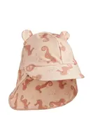 Dětská čepice Liewood oranžová barva, vzorovaná