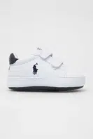 Dětské boty Polo Ralph Lauren bílá barva