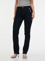 Tmavomodré dámske straight fit džínsy ORSAY