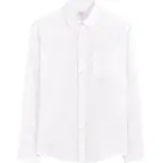 CELIO DAFLIX Pánská lněná košile, bílá, velikost