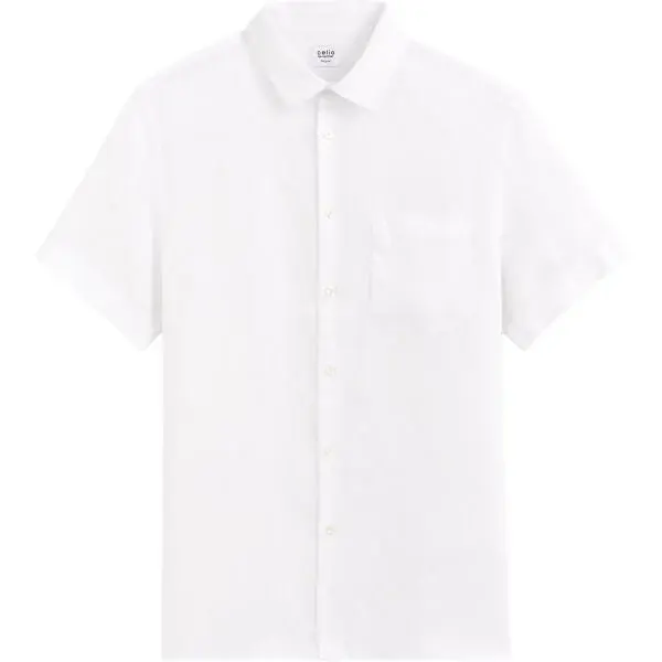 CELIO DAMARLIN Pánská letní košile, bílá, velikost
