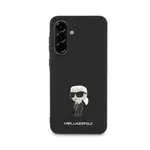 Zadní kryt Karl Lagerfeld Fixed Glitter Metal Ikonik pro Samsung Galaxy A56 5G, černá