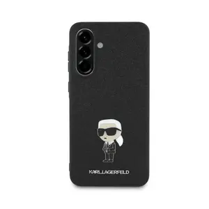 Zadní kryt Karl Lagerfeld Fixed Glitter Metal Ikonik pro Samsung Galaxy A56 5G, černá