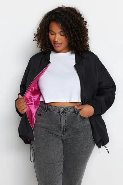 Trendyol Curve Černá růžová podšívka