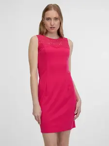 Orsay Tmavě růžové dámské pouzdrové šaty s krajkou - Dámské