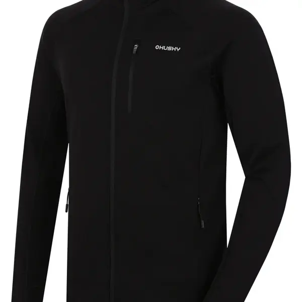 Husky Alou M S, black Pánská mikina z merino vlny