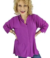 Pri Elegant oversize Brocade tunic shirt with longer back NEVADA