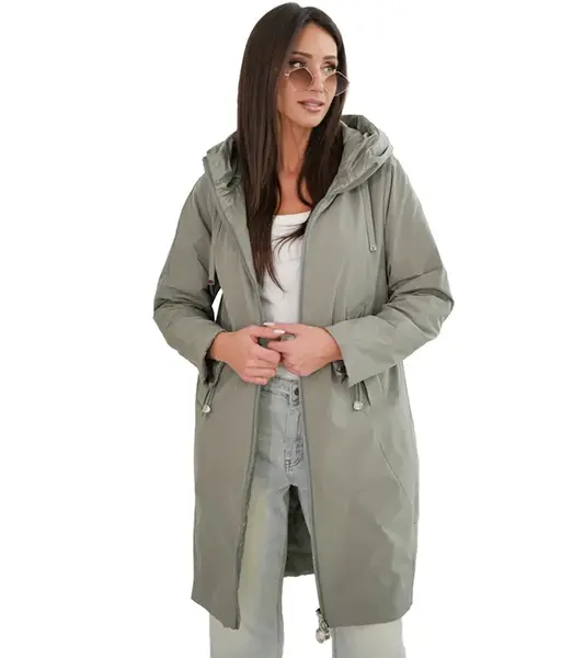 Women's SARA coat - double-sided, oversize, hood, spring, insulated
