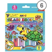 Farby na sklo sada 6 farieb 10,5 ml