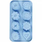 Silikonová forma 8 tvarů - na mýdlo,svíčky i sádru