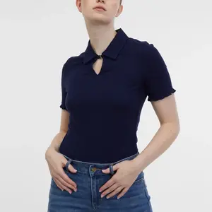 Orsay Modro-krémové dámské pruhované polo tričko - Dámské