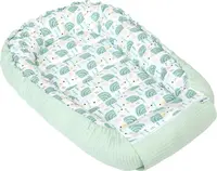 Medi Partners Baby cocoon/nest – Waffle – Hedgehogs + mint Waffle