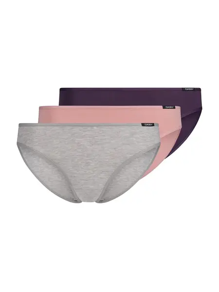 Skiny Nohavičky 'Essentials'  sivá / baklažánová / staroružová