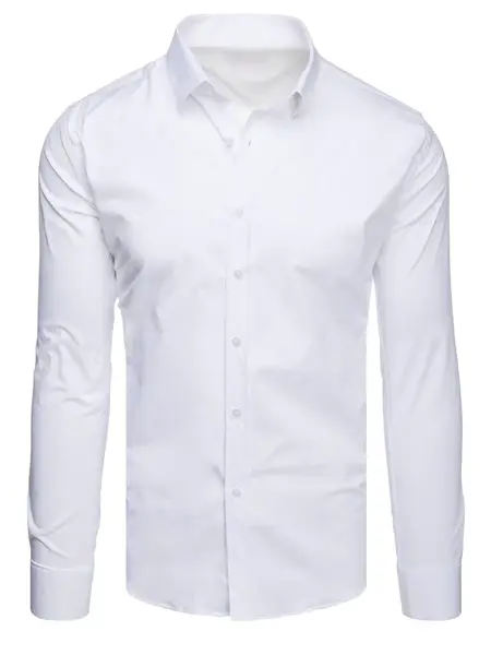 Koszula męska elegancka biała z kołnierzem Dstreet