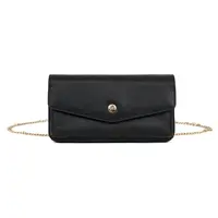 Dámska kožená kabelka na mobil a doklady Hexagona Flér - čierna