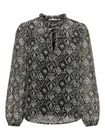 ONLY Blúzka 'ONLDitsy'  svetlohnedá / sivá / čierna