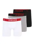 Jordan Boxerky 'FLIGHT Cotton Core Boxer Briefs'  sivá melírovaná / červená / čierna / biela