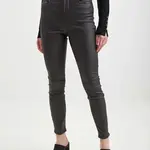 Orsay Šedé dámské koženkové kalhoty - Dámské