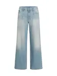 KARL LAGERFELD JEANS Plisované rifle  modrá denim