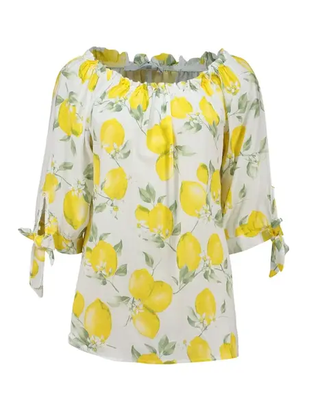 Hailys Blúzka 'Lo44tty'  žltá / limetková / biela