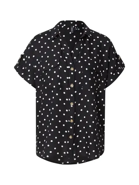 VERO MODA Blúzka 'VMBumpy'  čierna / biela
